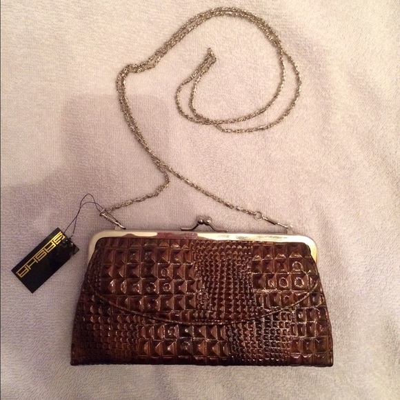 Brown evening bag