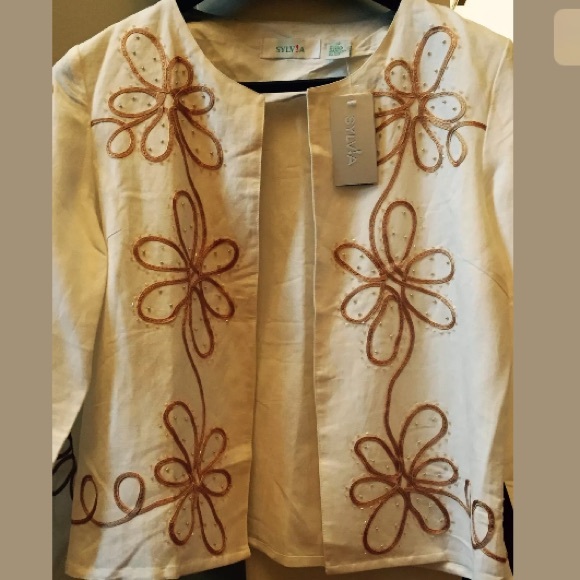🎉SALE🆕Sylv!a Floral Embroidered Cardigan Jacket - Picture 5 of 7
