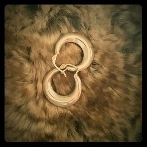 Silver hoop earrings
