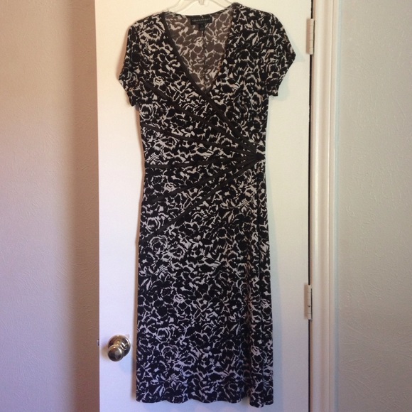 Black & white, 3/4 length dress