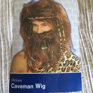 Caveman costume wig and beard