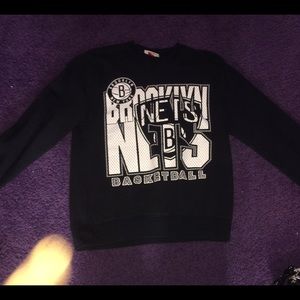 mitchell& ness brooklyn nets crew neck
