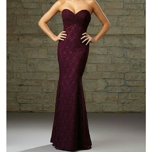 Bridesmaid dress Eggplant