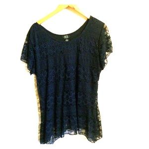 Dark navy lace shirt