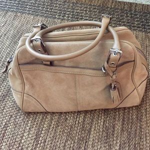 Authentic suede Coach handbag