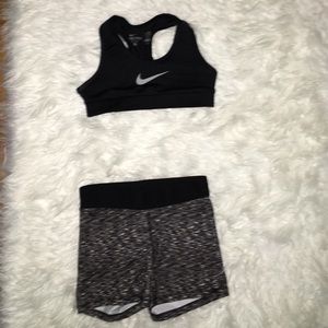 Nike bra / short set