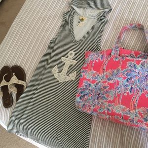 Anchor bathing suit cover up shift dress