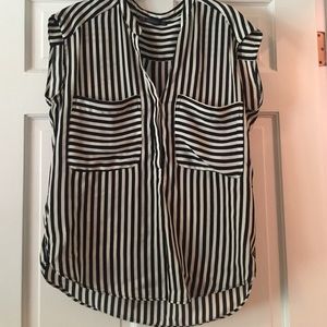 Zara black & white top