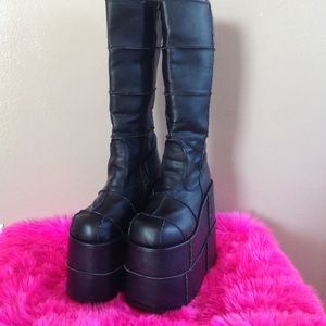 Black Demonia Platform Boots