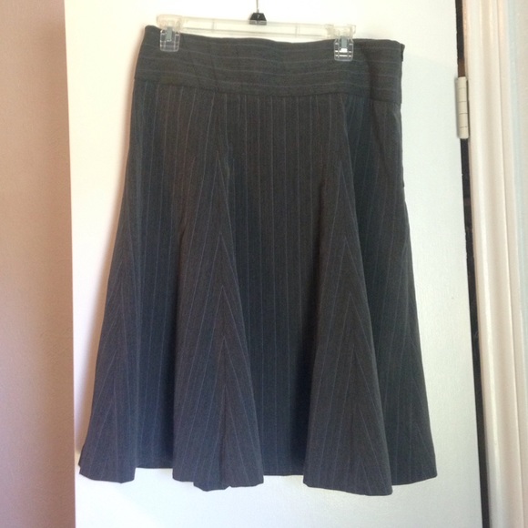 A-line pinstripe skirt
