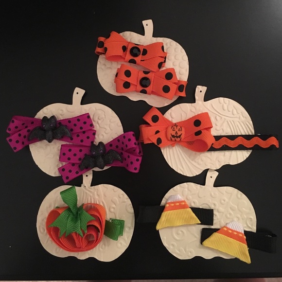 Halloween/Fall hair clips - Picture 1 of 1