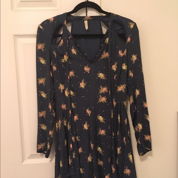 Free People long sleeve floral dress