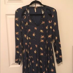 Free People long sleeve floral dress
