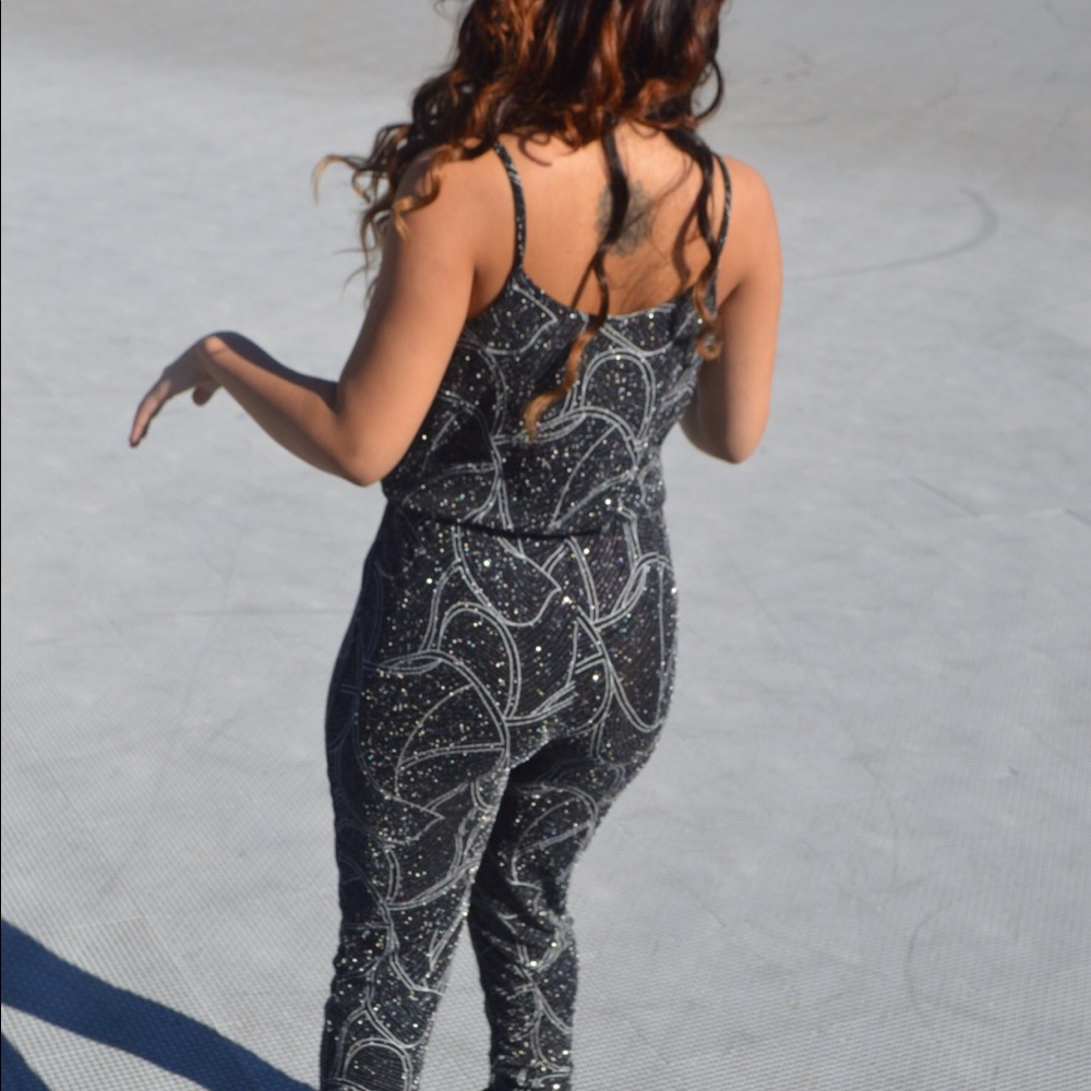A glitter jumpsuit from Topshop