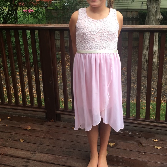 Pink lace dress