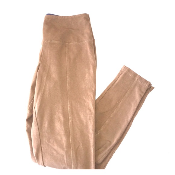 Women with control tan leggings
