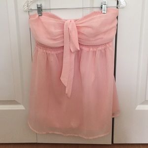 Light pink flowy tube top