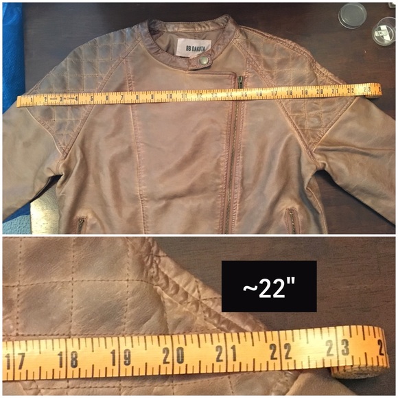 Measurements - BB Dakota Camel Leather Jacket