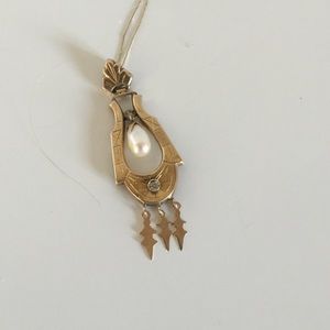 Art Deco Gold Earring Necklace