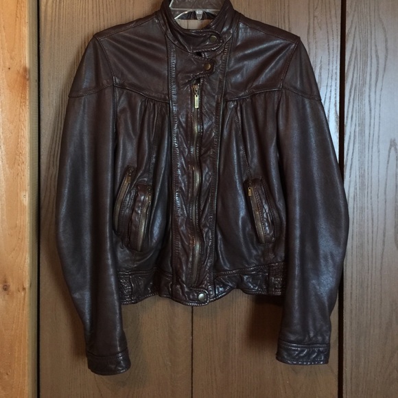 Cole Haan brown leather jacket