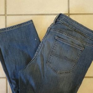 Ripped Straight Leg Jeans