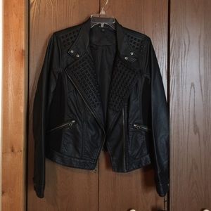 *NWT* Black faux leather jacket