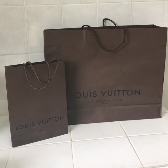 Louis Vuitton shopping bags 1 large 1 small