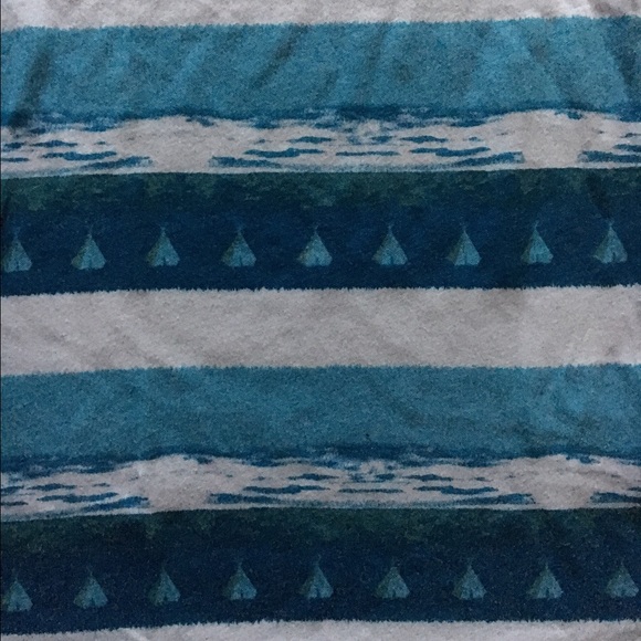 BDG Blue Landscape & Stripes Ringer Tee - Picture 2 of 2