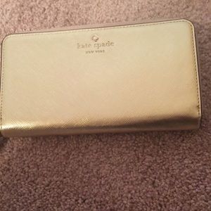 Gold Kate Spade wallet