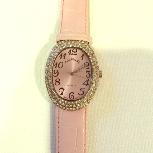 Adrienne Pink Sparkly Watch