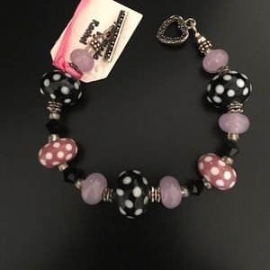 Lampwork bead bracelet