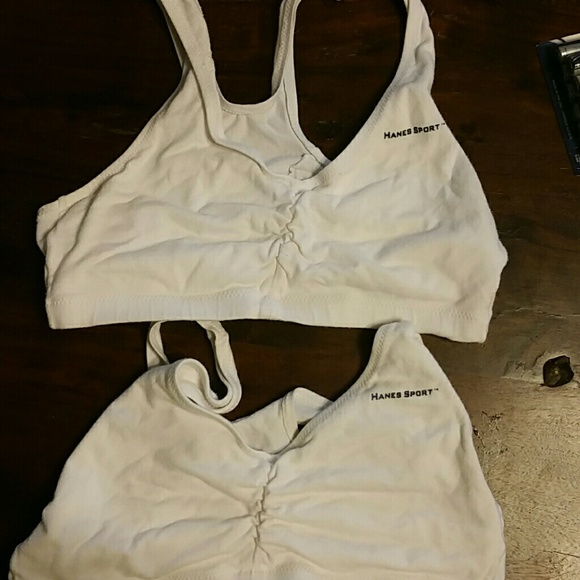 Set of Hanes sports bras