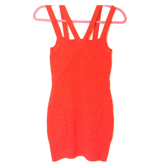 Red 2b Bebe bandage dress