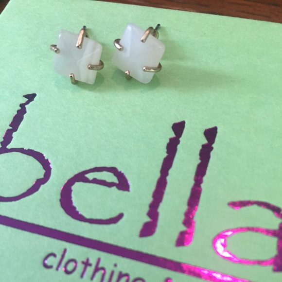 White Stone Studs