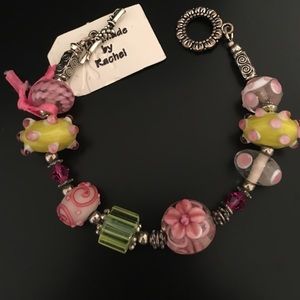 Lampwork bead bracelet