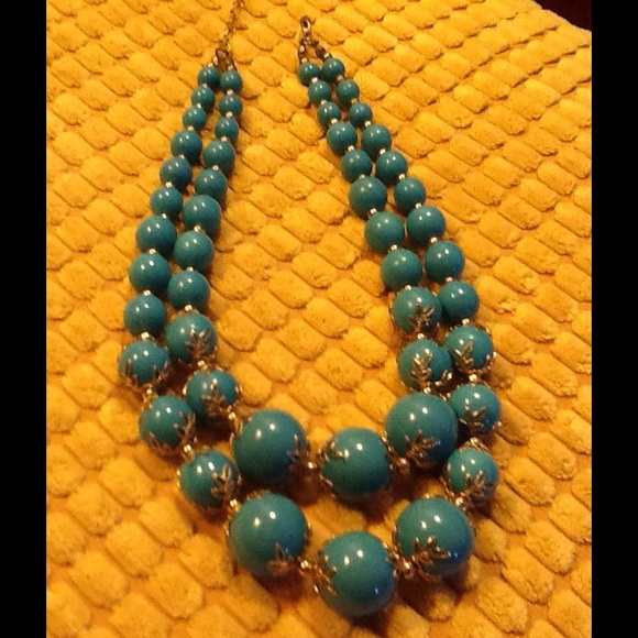 Final sale Gold and Turquoise  color18" Necklace