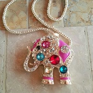 Crystal and alloy elephant