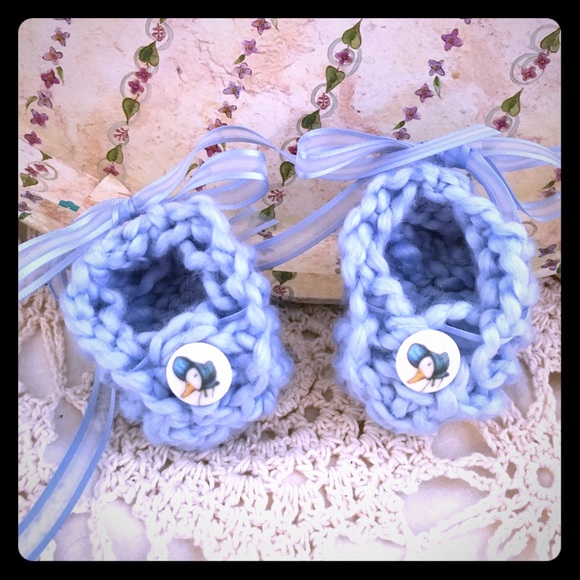 Luxury Cotton Beatrix Potter Knitted Baby Booties