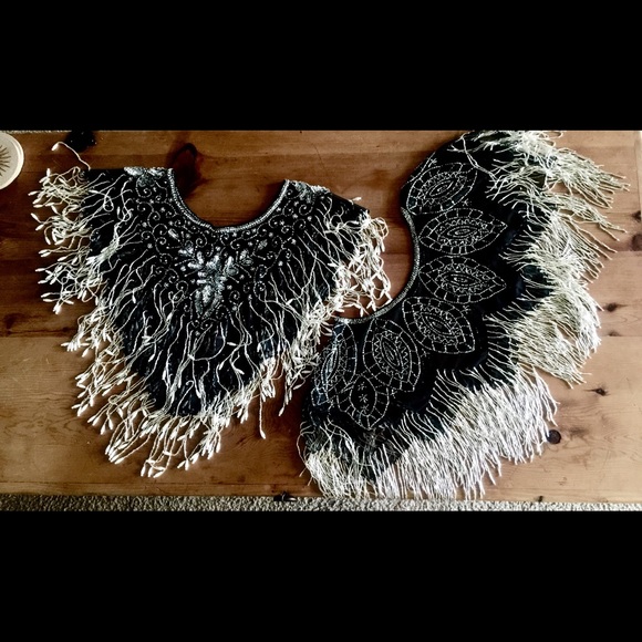 2 vintage sequin, beaded shawls stunning on - Picture 3 of 3