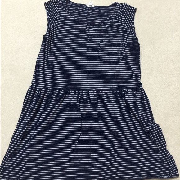 Joie navy and white striped dress xs