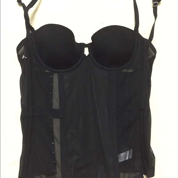 NWT Studio La Perla black corset bustier 32c