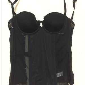 NWT Studio La Perla black corset bustier 32c