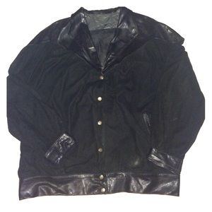 Suede and leather detail Cardigan