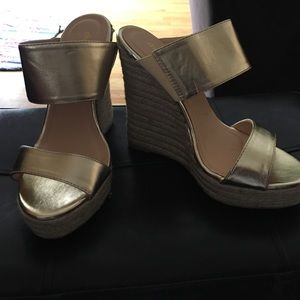 Gold wedges Charlotte Russe