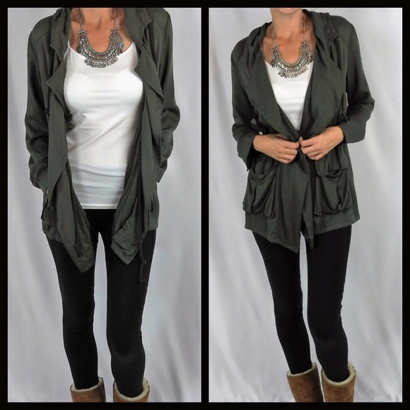1 LEFT💕 SALE💕Olive Green Utility Jacket - Picture 3 of 4