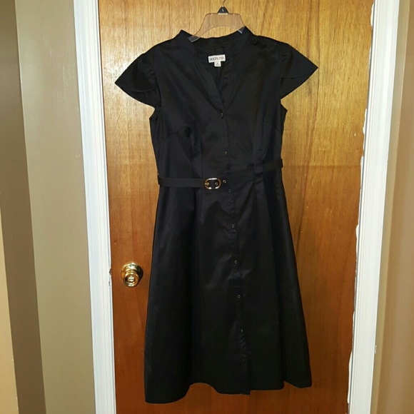 Navy blue button down dress