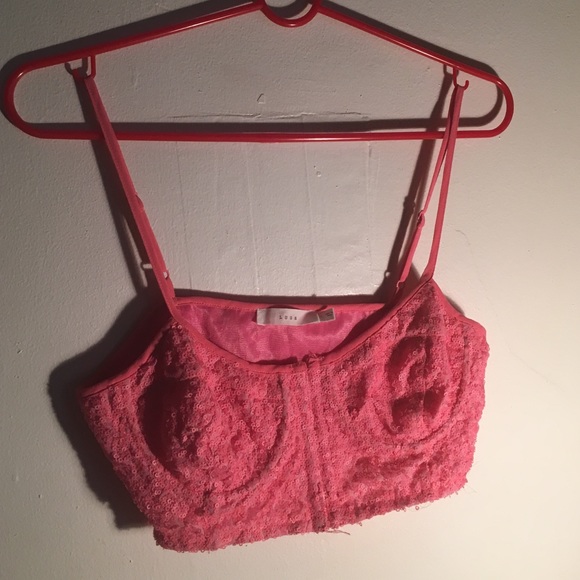 Pink sequined bralette