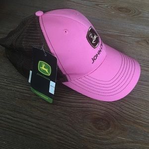 NWT John Deere Pink & Brown Hat