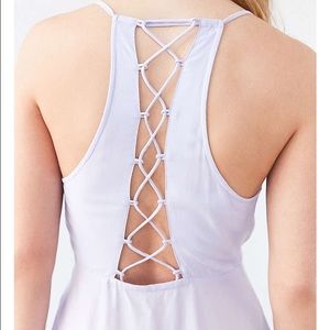 Kimchi Blue Dresses - Light purple lace back ruffled sundress Kimchi Blue Dresses - Light purple lace back ruffled sundress