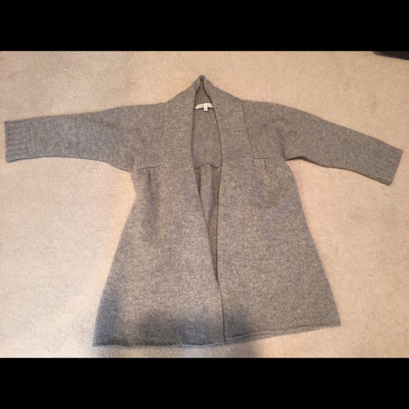 Vince gray cashmere open cardigan xs